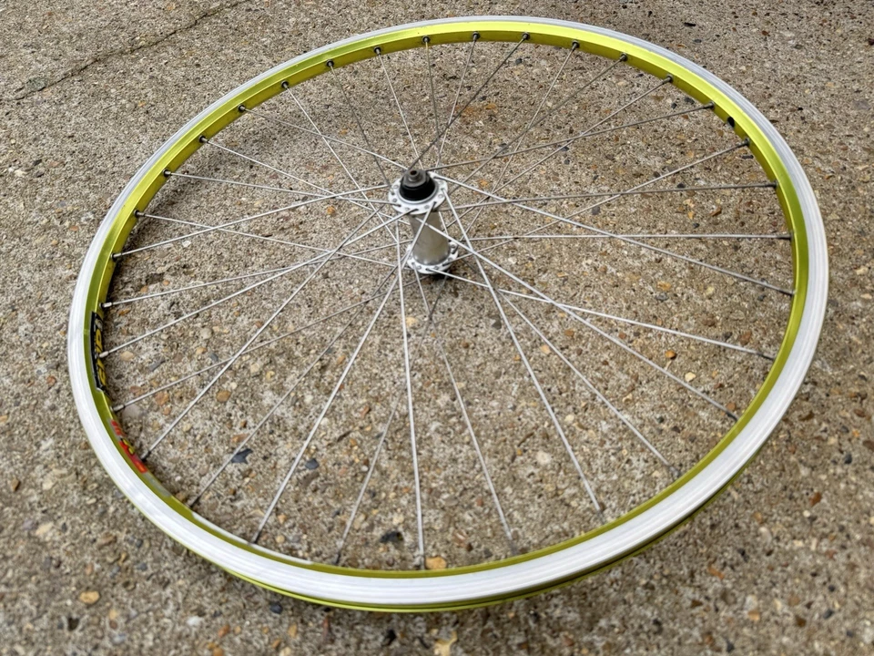 Retro Mavic X517 Citrus 26” 32 radios XC MTB bicicleta rueda delantera Shimano XT M750 buje Foto 2 de 4