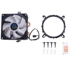 Silent CPU Cooler LGA/2011/115X/775 3 Pin PC Cooling Radiator 2 Copper Tubes LED