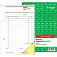 "Sigel Formularbuch \"Rapport/Regiebericht\", A5, Sd 1 Bis 40 Stk Spare 56%"