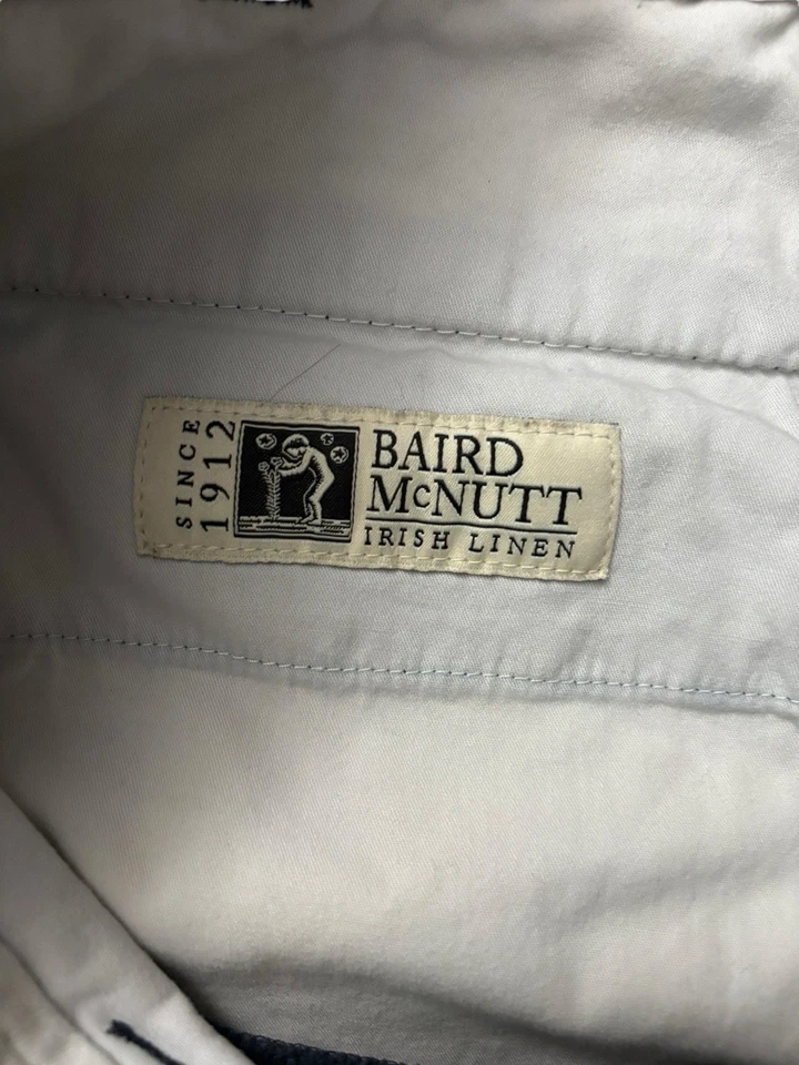 Pantalones Cortos Chinos J.CREW Para Hombre Talla 29 Azul Oscuro Gris Baird McNutt Lino Irlandés Foto 4 de 4