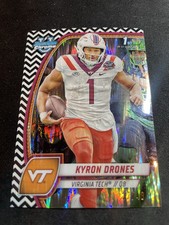 2024 Bowman Chrome University Kyron Drones Black White Stealth Refractor #/48