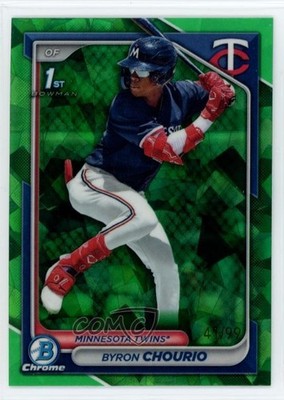 2024 Bowman Sapphire Chrome Prospects Green 41/99 Byron Chourio #BCP-129 14lm