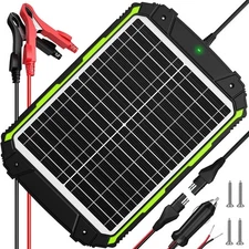 20W 12V Solar Powered Battery Charger & Maintainer, Built-in SE-20WPRO, Green 
