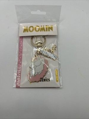 Moomin Keychain Ring Moomintroll and Snorkmaiden Cloud Keyclip Gold Series