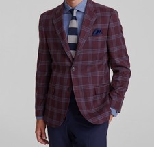 Nautica Men's Purple Plaid Modern Branford Sport Coat Jacket Suit Size 38R