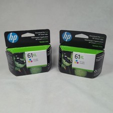2 HP 61XL Tri-Color Ink Cartridge CH564WN Genuine New Sealed Exp 2024 High Yield