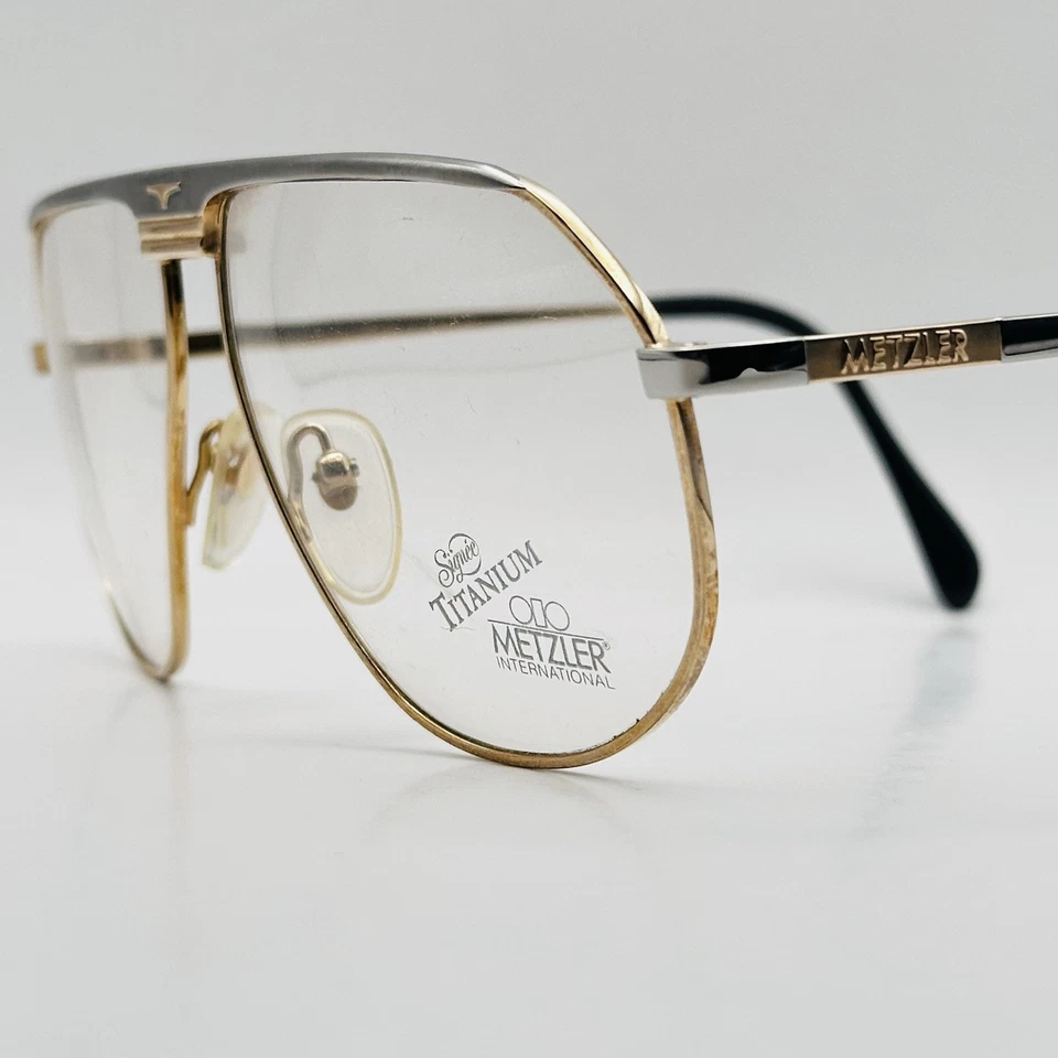 Gafas Metzler Hombres Damas Ovaladas Dorado Titanio Flyer 0790 Verdadero Vintage Años 80 Nuevo de Lote Antiguo Foto 4 de 4