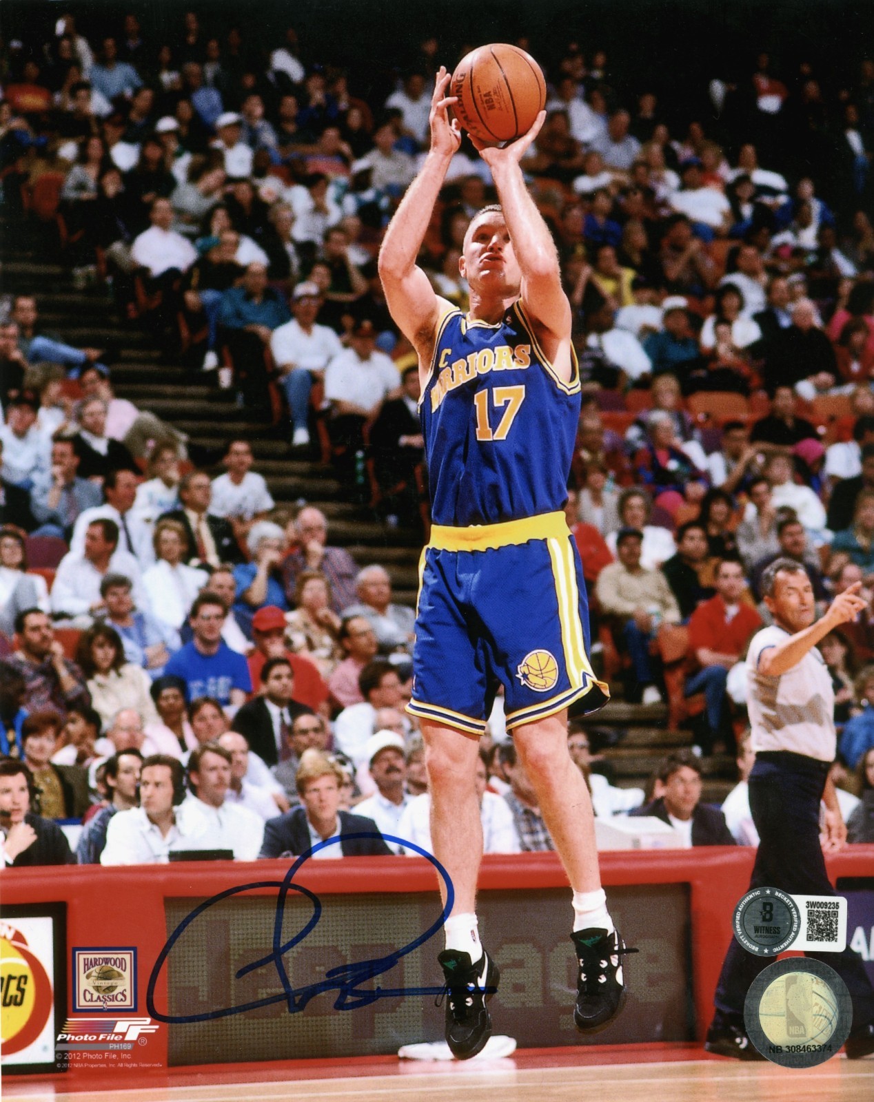 Chris Mullin Signed Golden State Warriors 8x10 Photo Beckett Wit BAS COA #5