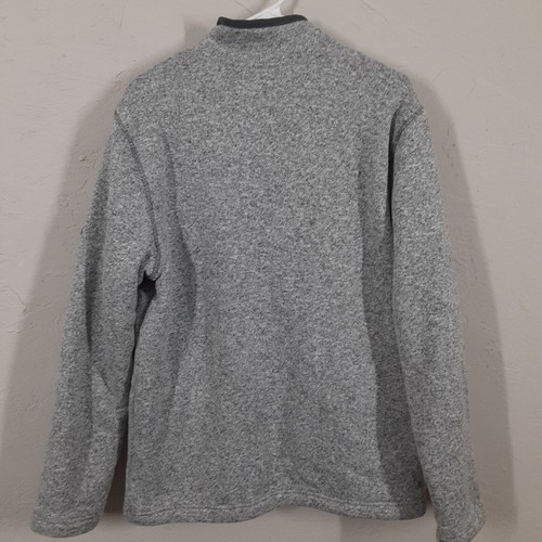 Orvis 1/4 Zip Sherpa Fleece Lined Pullover Sweater Heather Gray Herren Gr. M YKK - Bild 7 von 12