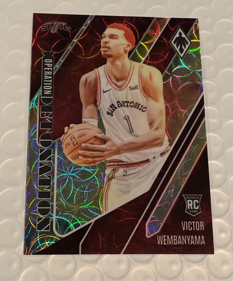 2023-24 Panini Phoenix Victor Wembanyama RC Operation Detonation Red Scope /75