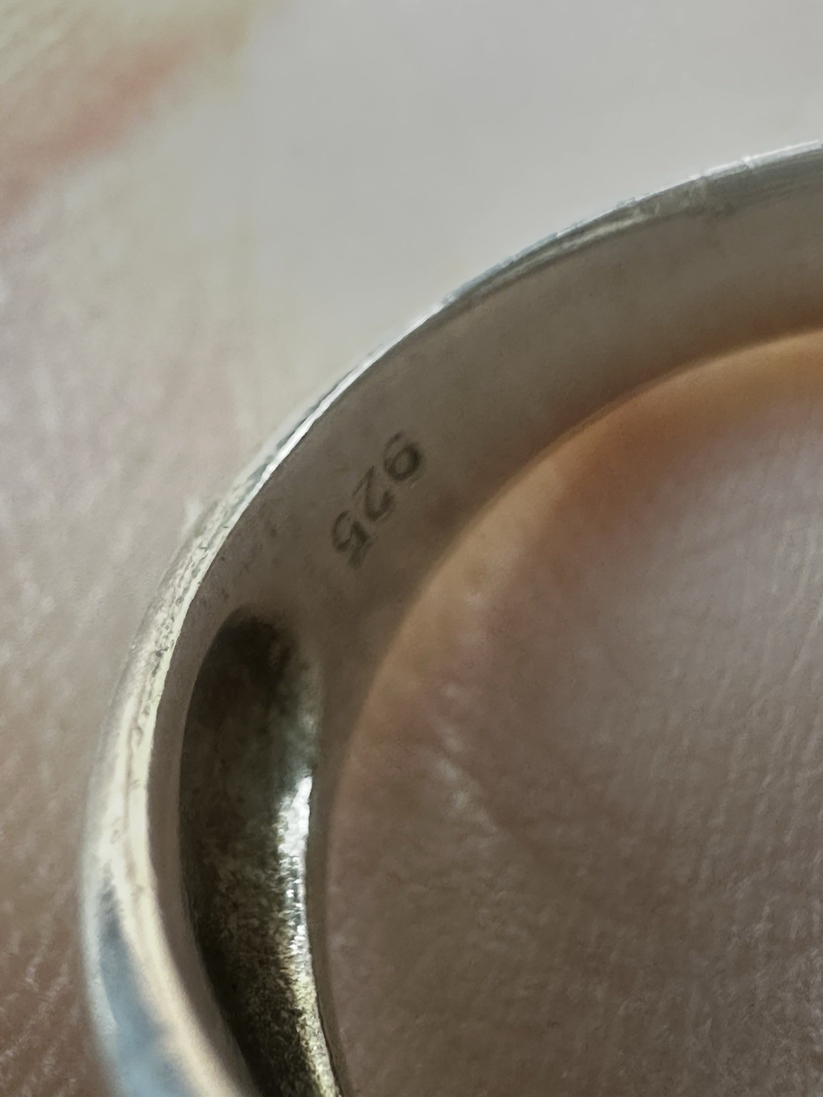 Solid Silver "Unknown Blue Stoned" Ladies Ring Si… - image 3