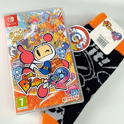 SUPER BOMBERMAN R 2 +Socks Switch FR Physical Game in Multi-Language New Konami