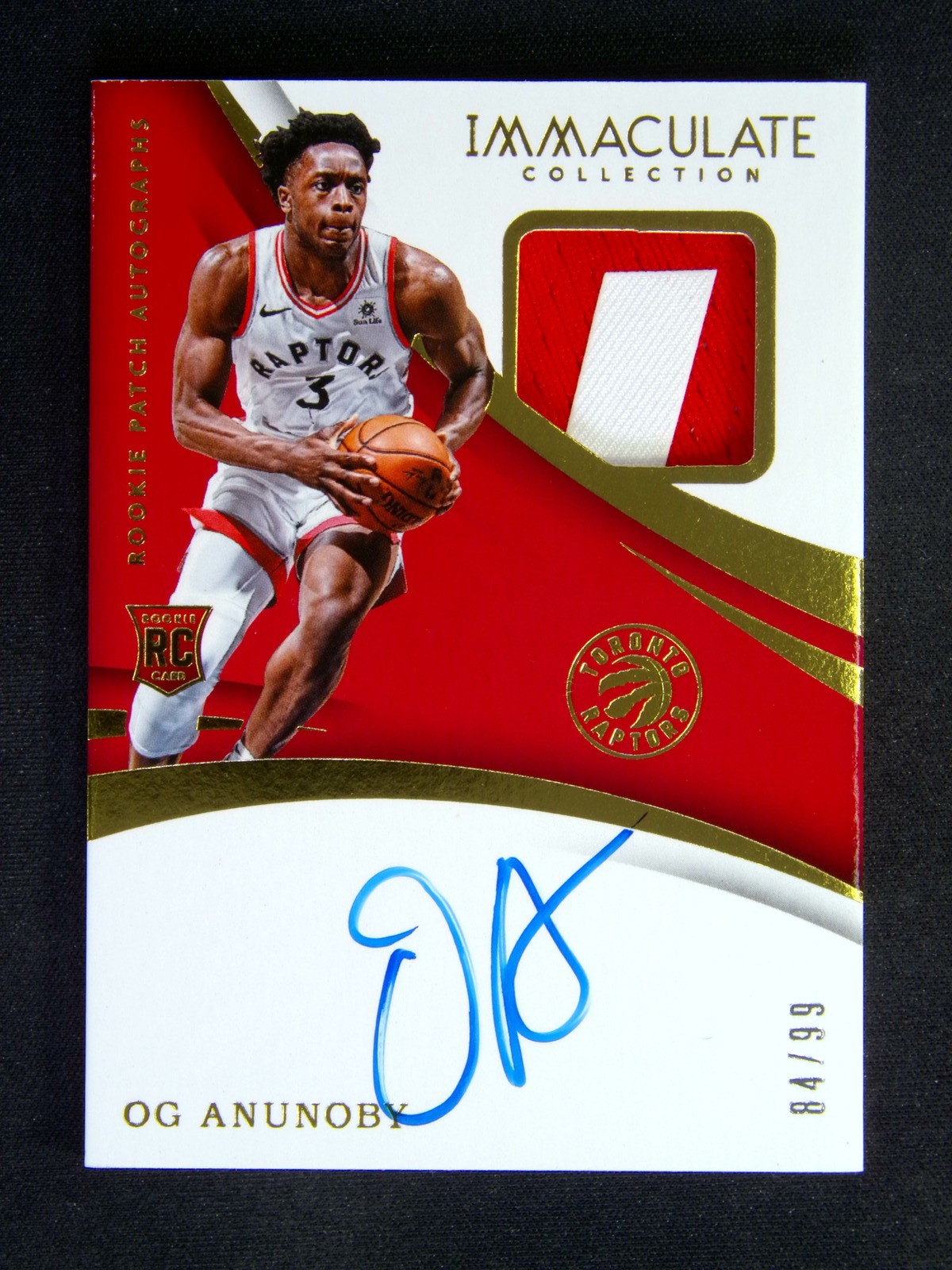 2017-18 Panini Immaculate OG Anunoby #125 RC Rookie Patch Auto RPA /99