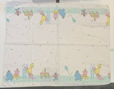 Vintage Sesame Street Baby Blanket Playground Big Bird Bert Ernie Cookie Monster
