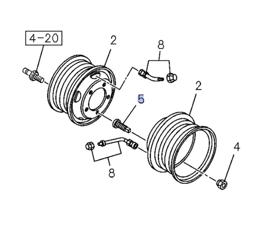 12x Wheel Nut Set Rear 6 Right + 6 Left for ISUZU NPR NQR NPR-HD NRR 98-25 - Изображение 2 из 4