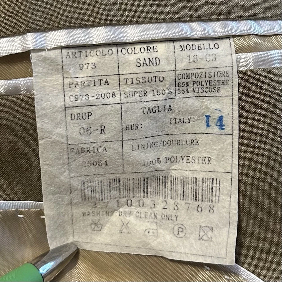 Jaqueta blazer Ferrecci Itália areia Super 150s terno esportivo casaco toda temporada 44 R - Imagem 4 de 4