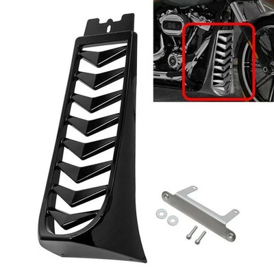 Glanz Schwarz Front Kinn Spoiler Kühler Abdeckung für Harley Softail 2018-2023