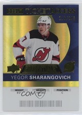 2021 Credentials 2020-21 Debut Ticket Access Yellow /249 Yegor Sharangovich 0b3