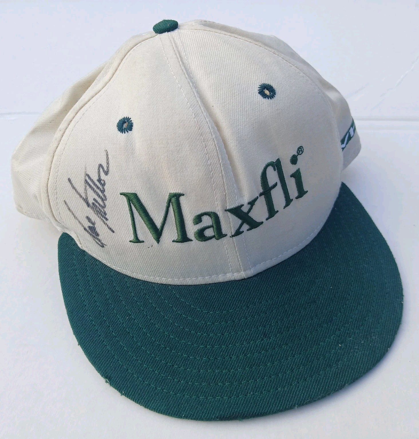 hal sutton signed baseball cap his stiched name maxfli wool 5950 new era