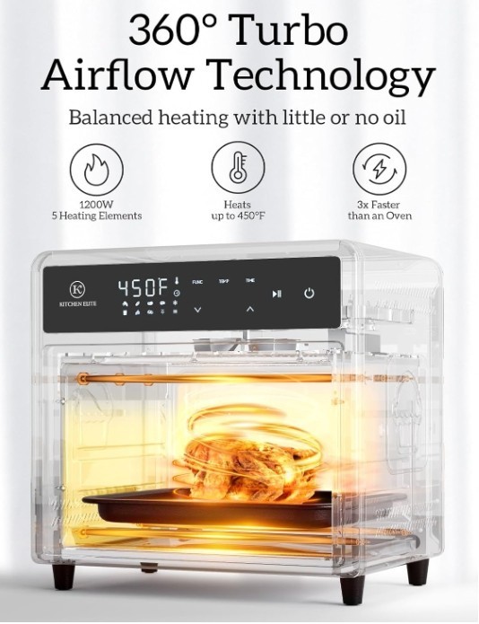 10-in-1 12.6QT Compact Air Fryer Toaster Oven Combo with 9 Touch Screen 10-in-1 12.6QT Compact Air Fryer Toaster Oven Combo with 9 Touch Screen