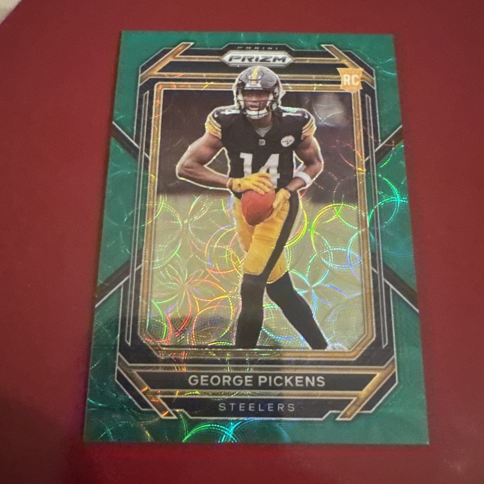 2022 Panini Prizm - Rookies George Pickens #329 Green Scope Prizm /75 (RC)