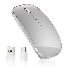 Wireless Mouse Chargeable Portable Silent USB and Type-C Dual Mode Wireless M...