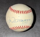 Joe DiMaggio signed Rawlings Baseball Autograph Gene Budig JSA Letter XX13663