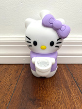 5.5" Silicone Smoking Water Pipe with Glass Bowl Hello Kitty Purple