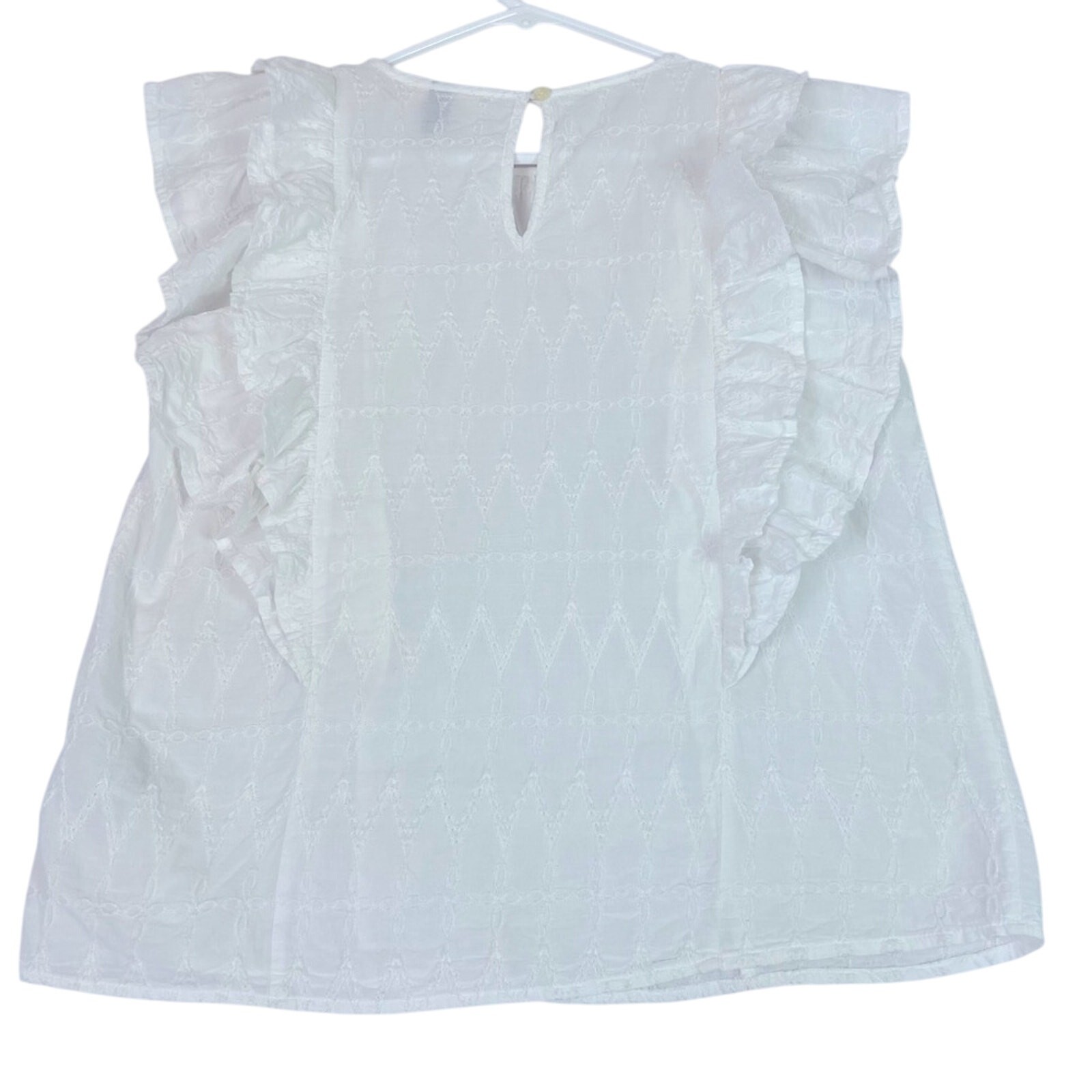 Universal Thread Blouse Small Cottagecore White E… - image 2