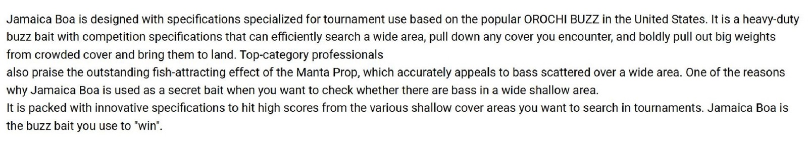 Megabass Jamaica Boa 1/2 oz Buzzbait Sinking Lure Ghost Smoke (6777) - Image 4