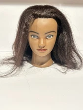100% Real Human Hair Mannequin Head Practice Styling Training Manikin Doll
