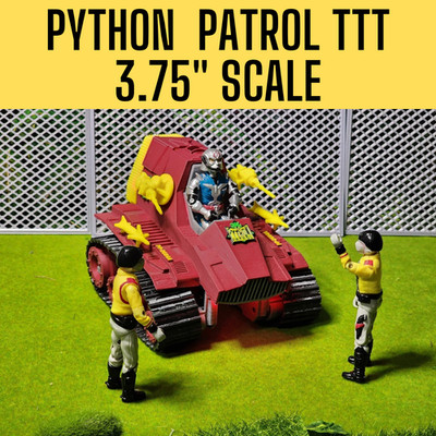 G.I. Joe PYTHON PATROL Triple TTT With LEDs And Moving Treads 3.75'' Vintage Scal