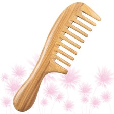  1PC large dent peigne en bois de santal peigne en bois antistatique peignes à