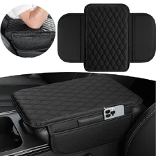Universal Car Armrest Cushion Cover Center Console Box Pad Mat with Side Pocket