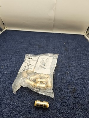 (QTY 12) SharkBite U008LF 1/2 in. Brass Push to Connect Brass Plumbing Fitting