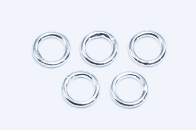 INWARIA Binderinge 925 SILBER Ø 3/4/5/6/8/10 mm geschlossen Ösen Biegeringe, SS4
