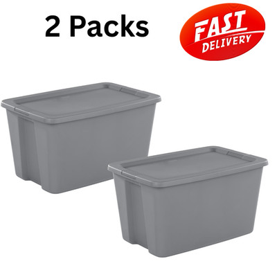 Extra Large Storage Bin, 30 Gallon Plastic Storage Container with Snap-On Lid, G