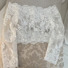 Off white Lace Wedding Dress Topper.