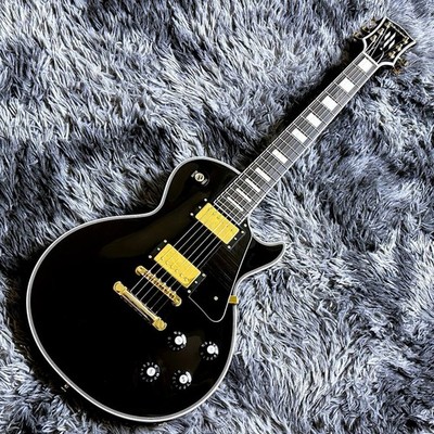 EDWARDS E-LP-CTM Black Les Paul Custom Type Electric Guitar
