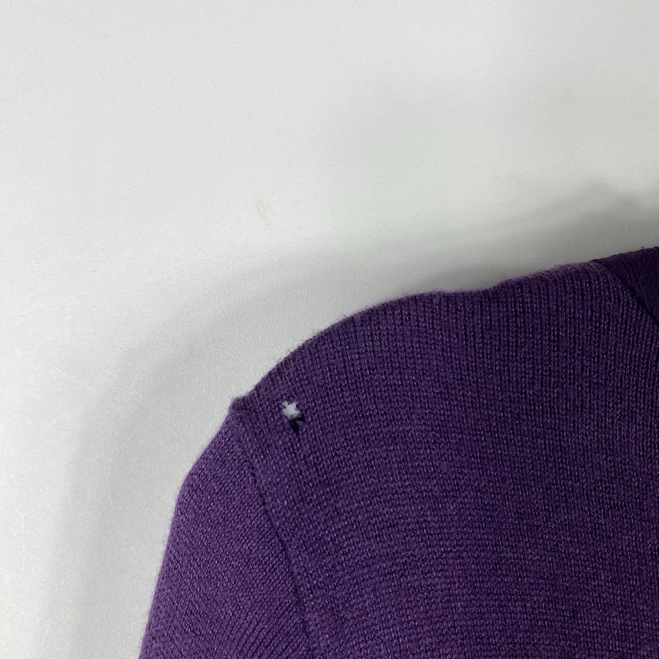 Top Susan Graver Talla Grande Manga Larga Capucha Cuello Púrpura Foto 3 de 4