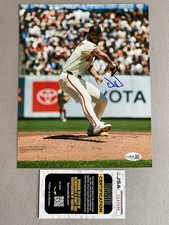 SAN FRANCISCO GIANTS CARSON WHISENHUNT AUTOGRAPH 8x10 ACTION PHOTO JSA CL61640