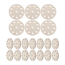 144 pcs Round Weaving Card: 10 Holes Round Tablet Wood Braiding Disc for Crafts