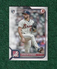 SPENCER STRIDER - 2022 BOWMAN ROOKIE CARD # 41 - ATLANTA BRAVES - MLB