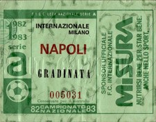 Biglietto stadio Serie A 1982-83 Inter Milan vs Napoli Gradinate