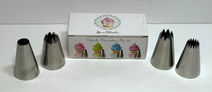 Set of 4 Cupcake Metal Decorating Tips Metal – Birkman Love2Bake