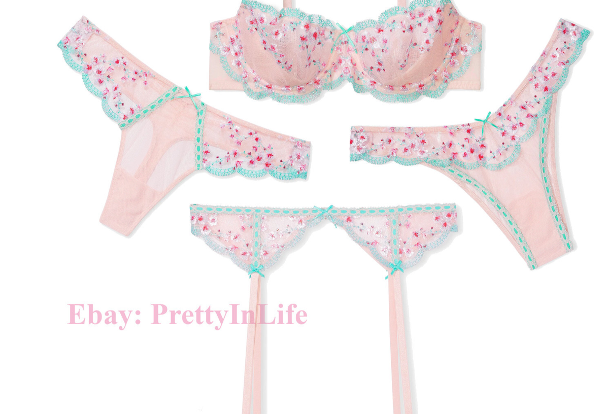 Victoria’s secret’s Dream angels cherry blossom Floral lace Garter Belt Victoria main image 3