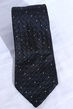 Vintage 80s Gianni Versace 100 Silk Navy Blue