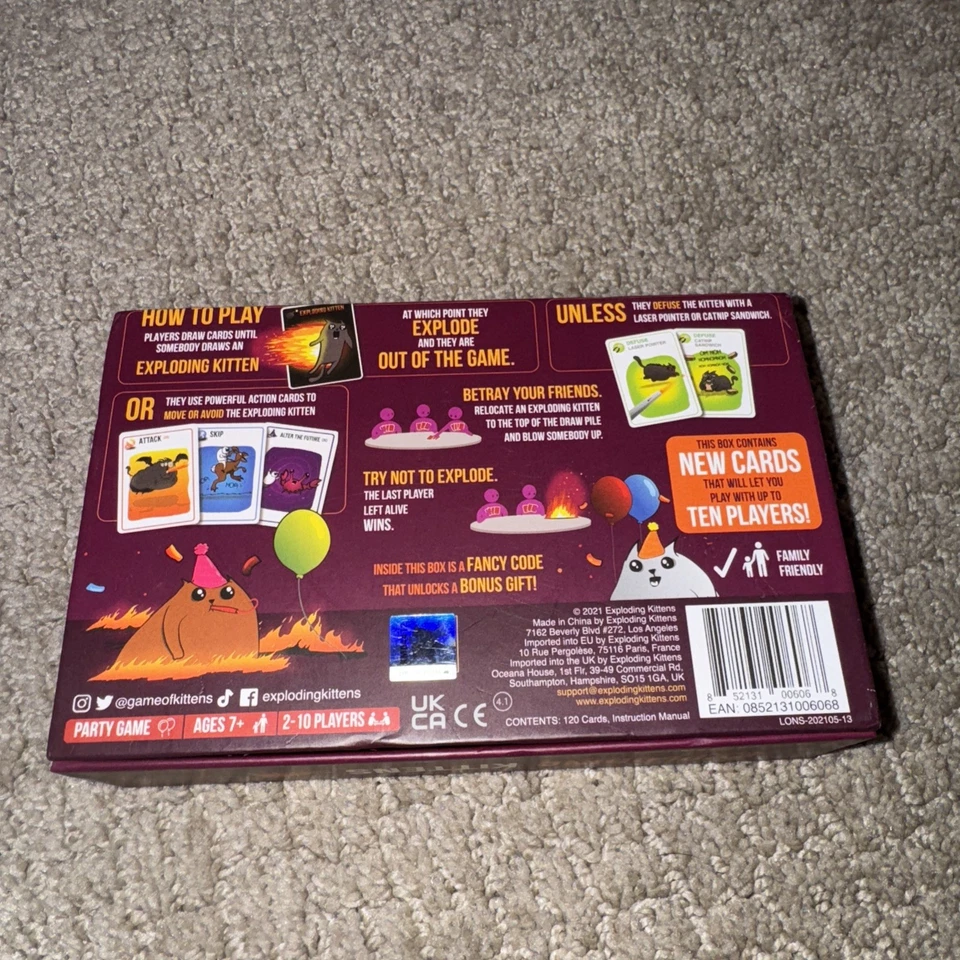 Exploding Kittens Party Pack – Opened  – Complete (120 Cards) - Image 2 of 3