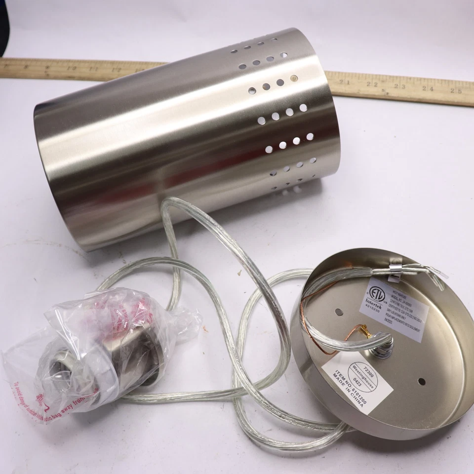 Mini colgante interior de una luz Westinghouse Phelps níquel cepillado 61012 Foto 3 de 4