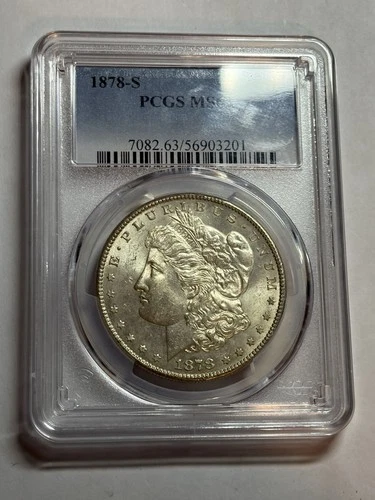 1878-S Morgan Silver Dollar PCGS MS63 S$1 Blast White San Francisco Mint